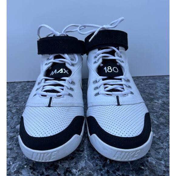 NIKE 2006 AIR MAX 180 Mens Size 13 BASKETBALL Gym SHOES WHITE BLACK 313705-102 main image 9